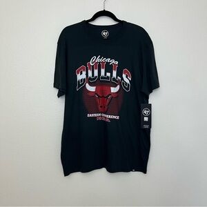47 Black Chicago Bulls Men's T-Shirt Large NBA